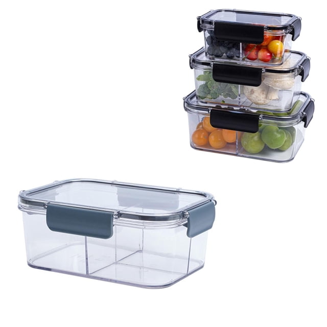 Oleegame 1PC Kids Snack Boxes For School Airtight Food Storage Container Dishwasher Produce Container For Refrigerator Keep Berry Fruit Vegetable Fresh Longer