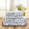 thumbnail image 5 of Mocassi 3-Piece Duvet Set, Paisley Design, Comforter Cover with Corner Ties & Button Closure, King/California King, Navy Blue, 5 of 5
