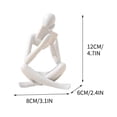 thumbnail image 2 of Meitianfacai Abstract Figure Reading Statue Decorative Bookshelf Desk Ornament, 2 of 2