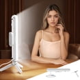 thumbnail image 1 of BotaniNest Selfie Light With Tripod Stand Adjustable 3 Color Temperature 13W Neck Wrinkle Fill Light For Live Streaming Photography Desktop Face Lighting Universal Portable Vanity Light, 1 of 7
