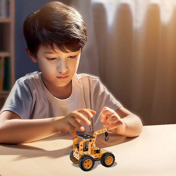 Agiferg Educational Toys Montessori Learning Toys, Nut Disassembly Toy Metal Assembly Engineering Car Toy Creatives Model Building Blocks Excavator Gift Bulldozer