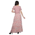thumbnail image 4 of Moomaya Printed Two Piece Flared Skirt And Crop Top Rayon Ethnic Set For Girls, 4 of 6