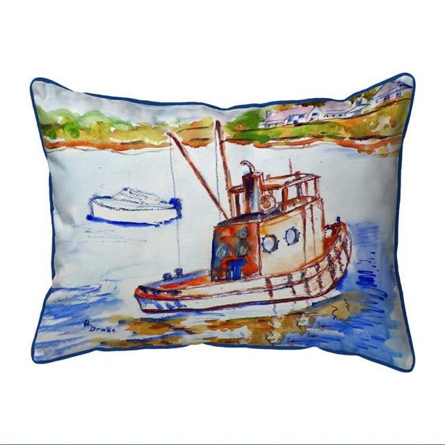 Betsy Drake SN165 11 x 14 Po Bateau Rouillé Petit Oreiller Intérieur et Extérieur