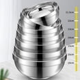thumbnail image 3 of Luckyn Double Layer Insulation Stainless Steel Bowls Salad Bowl Mixing Prep Bowl Deep Dish Tableware Silver, 3 of 7