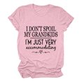thumbnail image 1 of LUOGENLI T-shirts pour Femme pour Femmes T-Shirt Uni Décontracté Mode à Lettres Imprimées Col Rond Manches Courtes T-Shirt Haut 4TG T-shirts pour Femmes T-shirts Graphiques Vêtements d'Été m, 1 of 3