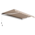 thumbnail image 2 of Gymax Auvent Rétractable d'Extérieur pour Patio 13 x 8,2 Pi en Polyester, Pare-Soleil avec Manivelle Manuelle, Terrasse, Beige, 2 of 10