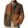 thumbnail image 1 of Qertyioot Hauts pour Hommes Mode Veste Décontractée Extérieur Manches Longues Manteau Chaud, 1 of 3