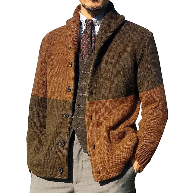 Qertyioot Hauts pour Hommes Mode Veste Décontractée Extérieur Manches Longues Manteau Chaud