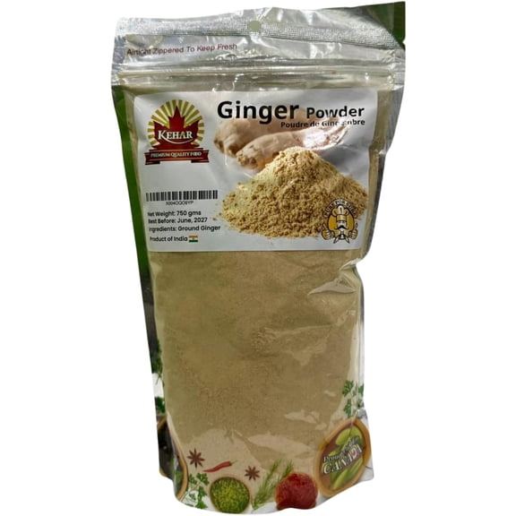 Kehar Ginger Powder 750g | Ground Ginger Spice for Cooking, Baking, Herbal Tea, Smoothies, Seasoning, Ayurvedic Uses, Natural Zing, Resealable Pack for Freshness, Culinary Spice Pantry Essential