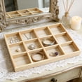 thumbnail image 1 of Todaioua Wooden Sorting Tray Storage Divider Box Grid Display Organizer Showcase Tabletop Drawer for Home Craft Office Kitchen Organization Jewelry Makeup Utility Knife Display Holder, 1 of 7