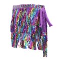 thumbnail image 1 of Jupes Maxi pour Femmes Vêtements de Performance Serviette à Franges Colorée Serviette de Danse du Ventre Serviette à Franges Pailletée Vêtements pour Femmes Violet Taille Unique, 1 of 3