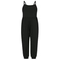 thumbnail image 4 of Girls Jumpsuit Sleeveless Rompers for Girls Loose Casual Rompers with Pockets Clothes for Girls 4T, 4 of 6