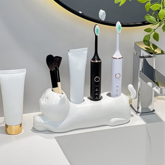 EGNMCR Bathroom Accessories Ceramic Toothbrush Holders Is A Household Bathroom Toothbrush Organizer With Manual Toothbrush Storage Ceramic tooth brush holder