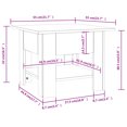 thumbnail image 4 of vidaXL Coffee Table Smoked Oak 55x55x42 cm Engineered Wood, 4 of 4