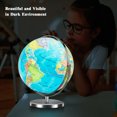 thumbnail image 3 of Gymax 13" Illuminated World Globe 720 Degree Rotating Education Cartography Map W/ LED, 3 of 10