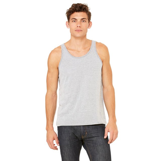 The Bella + Canvas Unisex Jersey Tank Top - ATHLETIC HEATHER - XS