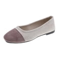 thumbnail image 1 of Casual Shoes For Women, Color-Block Canvas Slip-On Flats with Round Toe and Soft Sole for Spring and Summer, Large Sizes Available, 1 of 4