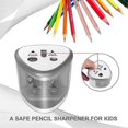 thumbnail image 2 of Electric Pencil Sharpener, Children's Automatic Pencil Sharpener, Professional 2-Hole Pencil Sharpener for Thick Colored Pencils, Large Pencils and Th, 2 of 5
