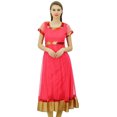 thumbnail image 1 of Bimba Robe Anarkali en Filet à Volants pour Femmes Kurta Kurti Indien Ethnique Longue Tunique, 1 of 9