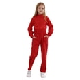 thumbnail image 2 of Ocealan Combinaison à Fermeture Éclair pour Filles Enfants, Combinaison de Vol, Justaucorps, Salopette Décontractée, Combinaison, Rouge 12, 2 of 7