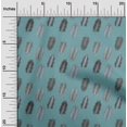 thumbnail image 2 of oneOone Rayon Teal Blue Fabric Leaves Sewing Craft Projects Fabric Prints By Yard 56 Inch Wide, 2 of 5