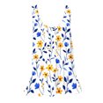 thumbnail image 1 of UPPADA Camisoles d'Été pour Femmes Col Rond Coupe Ample T-Shirts Décontractés Mode Sans Manches Vêtements de Plage Ourlet Fluide Chandails à Enfiler Hauts Plage Boho Vêtements Grande Taille Hauts pour Femmes Liquidation Bleu,P, 1 of 4