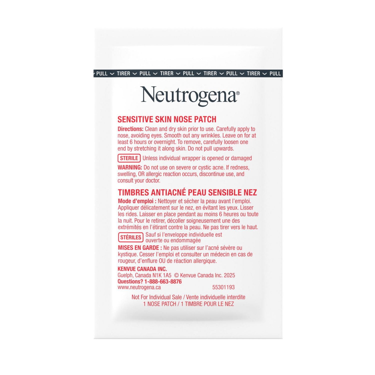 Neutrogena Timbres pour le Nez pour Peau Sensible, Soins Hydrocolloïdes, Réduire la Taille des Imperfections & Absorber les Impuretés