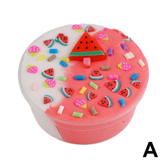 Boue de Coton Slime 60ml Boue Colorée Bicolore Argile Légère Jouet Diy Boue