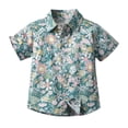 thumbnail image 4 of Chemise Hawaïenne pour Garçons, Manches Courtes, Imprimé Floral, Haut pour Tout-Petit, 1 Pce, 4 of 9