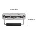 thumbnail image 2 of 2 Pcs Poignées Pliantes pour Accessoires de Boîtier d'Instruments Argent, 2 of 8