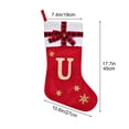 thumbnail image 3 of Christmas Stockings Velvet with Embroidered Pattern Letters Initial Customized Family Ornament Large Fireplace Stockings Plush Cuff Holiday Party Home Xmas Tree Decor Gift Bags, 3 of 5