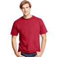 thumbnail image 1 of Hanes T-Shirts à Col Ras du Cou ComfortSoft pour Hommes, Lot de 4, L, Rouge Foncé, 1 of 4