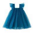 thumbnail image 1 of KYAIGUO Robe en Tulle à Manches Volantes pour Filles 1-6 Ans, Robe d'Été Décontractée pour Bébé et Tout-Petit, 1 of 8