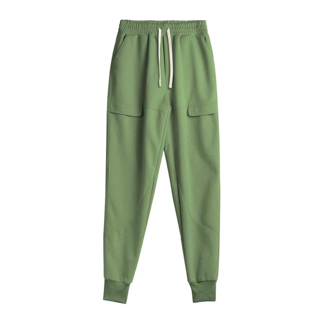 Lovzfmll Men's Solid Color Casual Utility Pants, Relaxed Fit, Drawstring Elastic Waist, Pockets for Everyday Green, 3XL