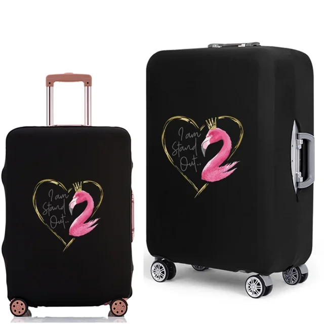 Travel Luggage Protective Cover Flamingo Pattern Suitcase Case Travel Accessories Elastic Trunk Cover for 18-28 Inch Suitcase 8flamingo034 S