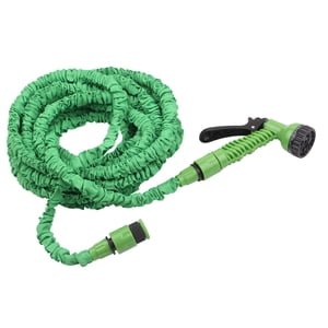 150FT/46M 3 Times Extendable Garden Hose étanche à fuites Tose extensible haute pression Pipe d'arrosage télescopique Magic Flexible Water Hose avec 7 Function Spray Buse pour laver la voiture Jardin Abreuvement vert