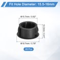 thumbnail image 2 of Uxcell 28pack 16mm(5/8")" Nylon Hole Plugs, Flush Type Panel Round Snap In Fastener Knockout Plugs, Black, 2 of 6