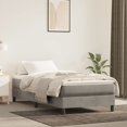thumbnail image 1 of vidaXL Cadre de Lit Gris Clair 100x203 cm Simple TG Velours, 1 of 5