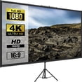 thumbnail image 1 of VEVOR Tripod Projector Screen with Stand 70 inch 16:9 4K HD Projection Screen Stand Wrinkle-Free Height Adjustable Portable Screen for Projector Indoor & Outdoor for Movie, Home Cinema, Gaming, Office, 1 of 9