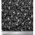 thumbnail image 1 of Soimoi Poly Georgette Fabric Dot & Paisley Print Sewing Fabric Yard 52 Inch Wide, 1 of 1