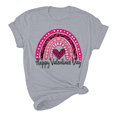 thumbnail image 5 of Meichang Hauts pour Femmes Chemise Tendance de la Saint-Valentin Hauts Mignons Imprimé Cœur Hauts de Vacances Manches Courtes Col Rond Décontracté Chandail Blouses, 5 of 5