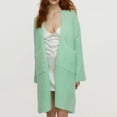 thumbnail image 1 of RXIRUCGD Womens Casual Oversized Loose Solid Color Long Sleeved Sweater Jacket Tops, Mint Green, Size: XL, 1 of 6