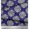 thumbnail image 2 of Soimoi Rayon Crepe Fabric Damask,Leaves & Floral Block Fabric Prints by Yard 46 Inch Wide, 2 of 3