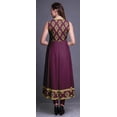 thumbnail image 4 of Bimba Robe Anarkali en Damas Magenta Foncé à Col Mandarin Sans Manches Kurtis pour Femmes Robe Maxi à Imprimé XXX-Large, 4 of 6