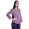 thumbnail image 3 of Moomaya Printed Button Placket Full Sleeve Top Round Neck WoMen's Casual Summer Tunic, 3 of 5