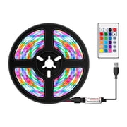 Yeacher RGB LED Strip Lights with 24Key Remote 16 Colors Flexible LED Lights Waterproof TV Backlights USB Powered Ribbon Light for Home Decoration