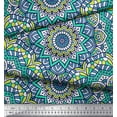 thumbnail image 3 of Soimoi Poly Georgette Fabric Mandala Kaleidoscope Print Fabric by The Yard 42 Inch Wide, 3 of 3
