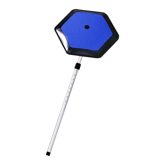 Youkk 2 Sections Golf Travel Bag Support Rod Telescoping for 2 Sections Golf Club Shipping Blue. This aluminum alloy support rod features a telescoping design with adjustable height up to 52.36 inches. It includes a hexagonal blue and black top for added stability and protection during travel. Lightweight and durable, it is ideal for safeguarding golf clubs during short trips or shipping.