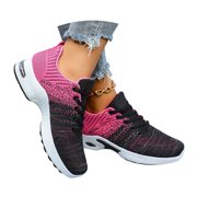 AJGRHE Womens Sneakers Air Cushion Running Shoes Lightweight Tennis Walking Shoes Mesh Breathable Gym Work Fashion Sneakers Athletic Comfortable Casual Pink 41