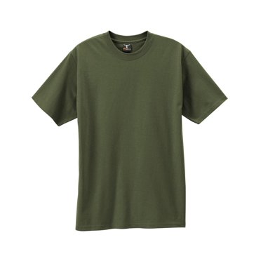 Hanes Beefy-T T-Shirt à Manches Courtes pour Hommes - Meilleur Vendeur, L, Vert Fatigue
